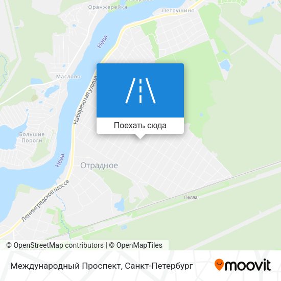 Карта Международный Проспект