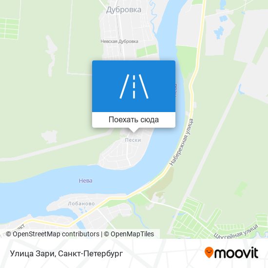 Карта Улица Зари