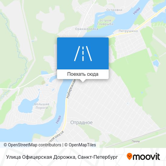 Карта Улица Офицерская Дорожка