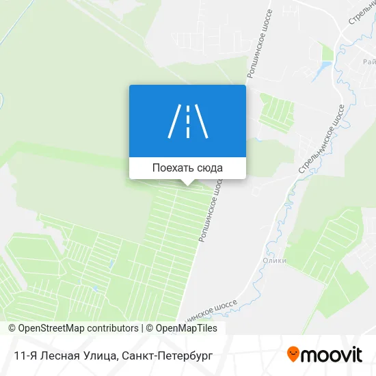 Карта 11-Я Лесная Улица