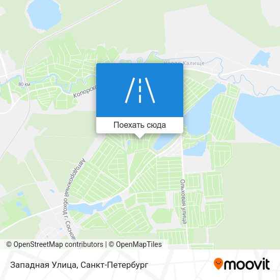 Карта Западная Улица