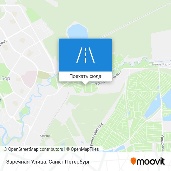 Карта Заречная Улица