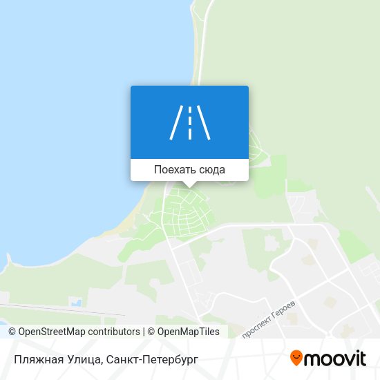 Карта Пляжная Улица