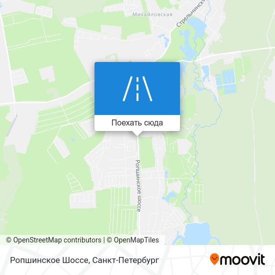Карта Ропшинское Шоссе