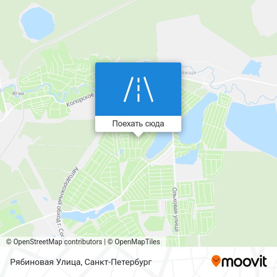 Карта Рябиновая Улица