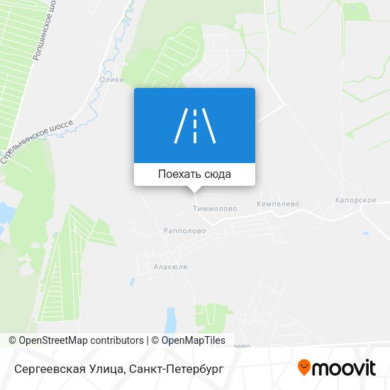 Карта Сергеевская Улица