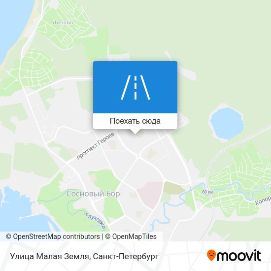 Карта Улица Малая Земля