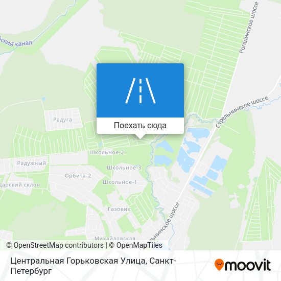 Карта Центральная Горьковская Улица