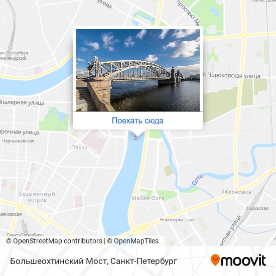 Большеохтинский мост карта