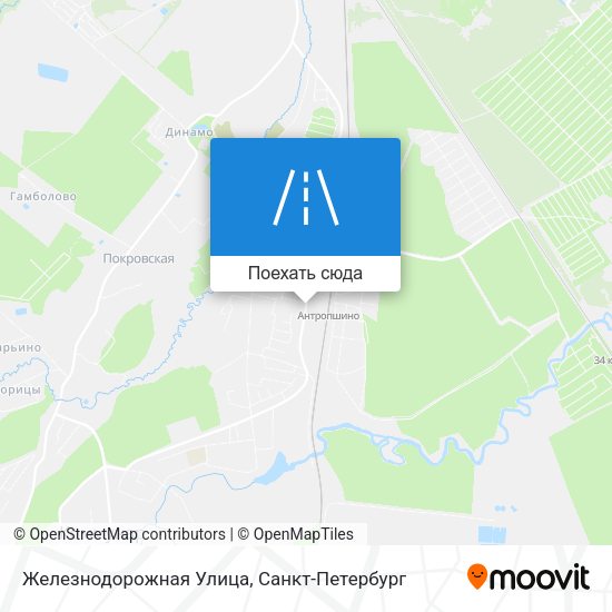 Карта Железнодорожная Улица