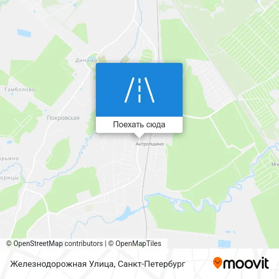 Карта Железнодорожная Улица