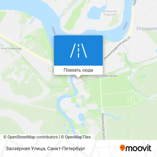 Карта Заозёрная Улица