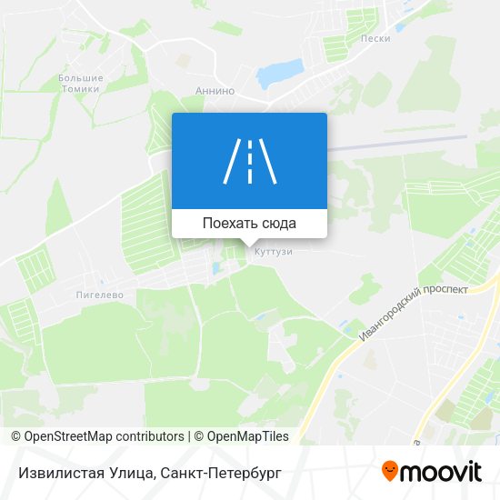 Карта Извилистая Улица