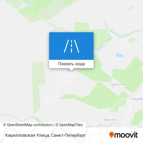 Карта Кирилловская Улица