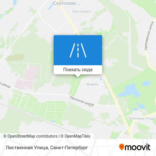 Карта Лиственная Улица
