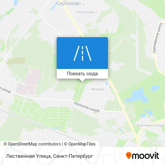 Карта Лиственная Улица