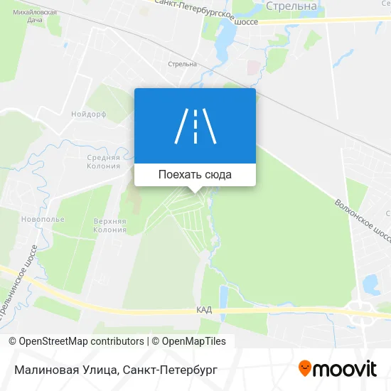 Карта Малиновая Улица