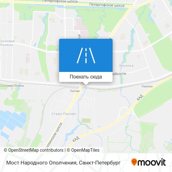 Карта Мост Народного Ополчения