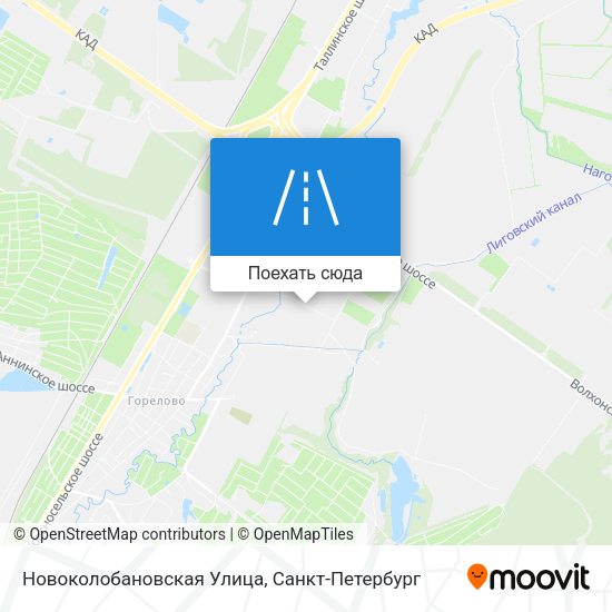 Карта Новоколобановская Улица