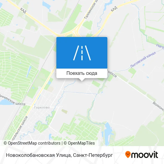 Карта Новоколобановская Улица