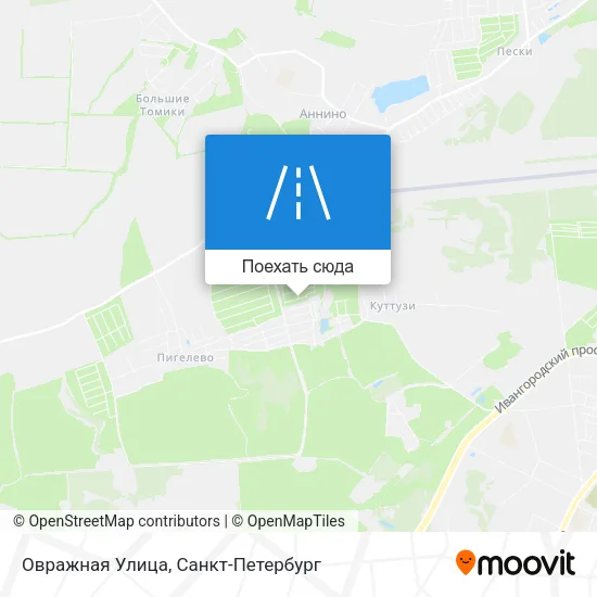 Карта Овражная Улица