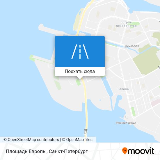 Карта Площадь Европы