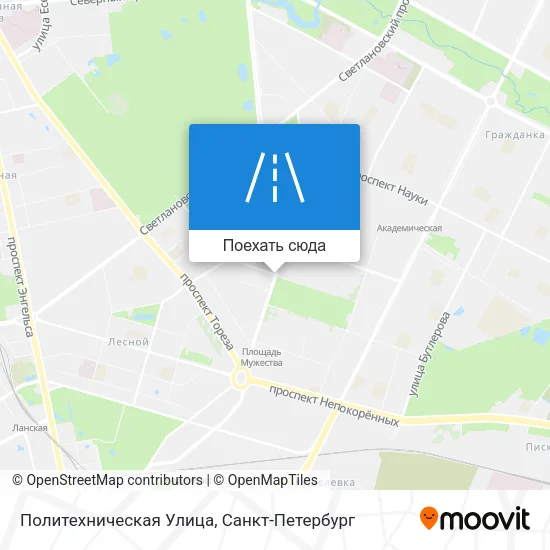 Карта Политехническая Улица