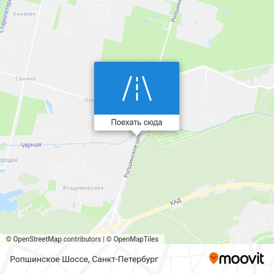 Карта Ропшинское Шоссе