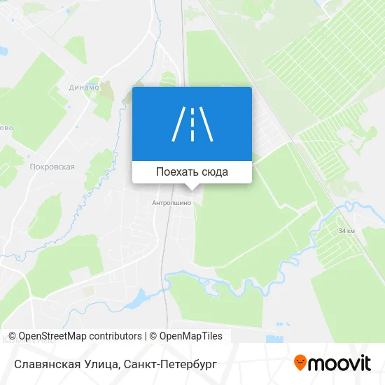 Карта Славянская Улица