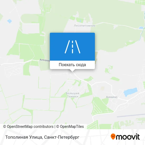 Карта Тополиная Улица