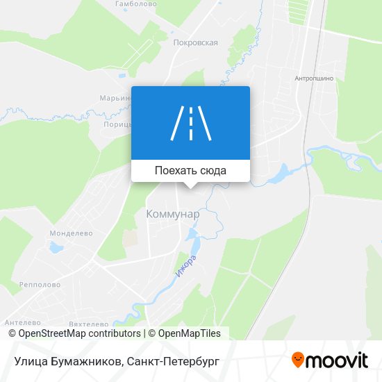 Карта Улица Бумажников