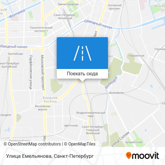 Карта Улица Емельянова