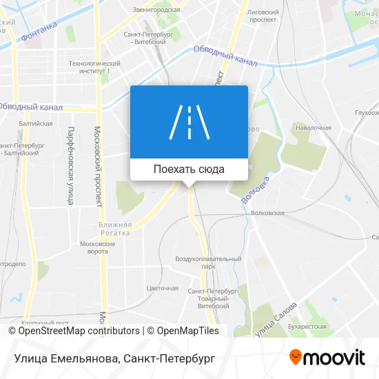 Карта Улица Емельянова