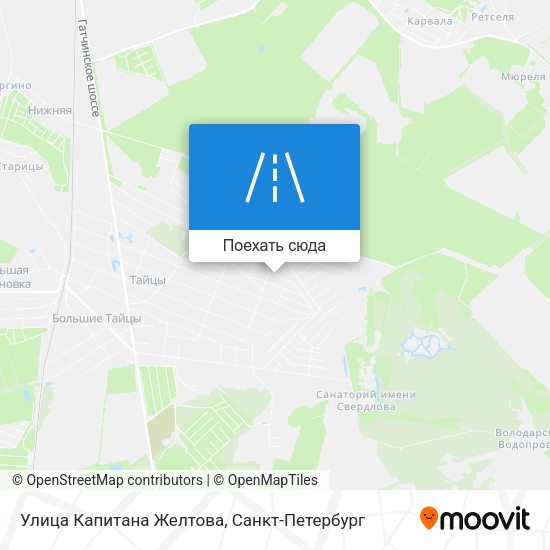 Карта Улица Капитана Желтова