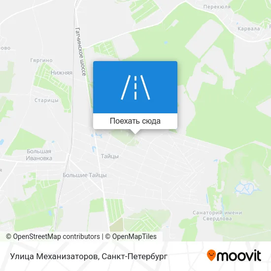 Карта Улица Механизаторов