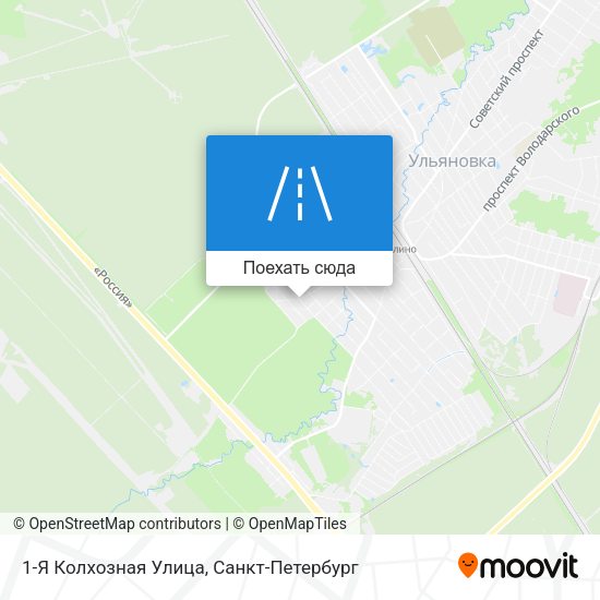 Карта 1-Я Колхозная Улица