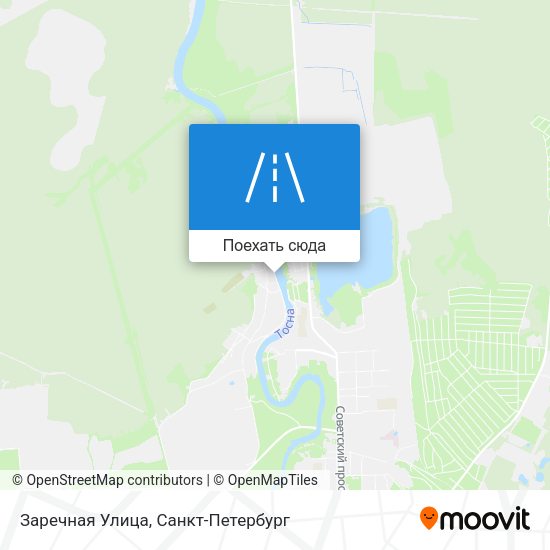 Карта Заречная Улица