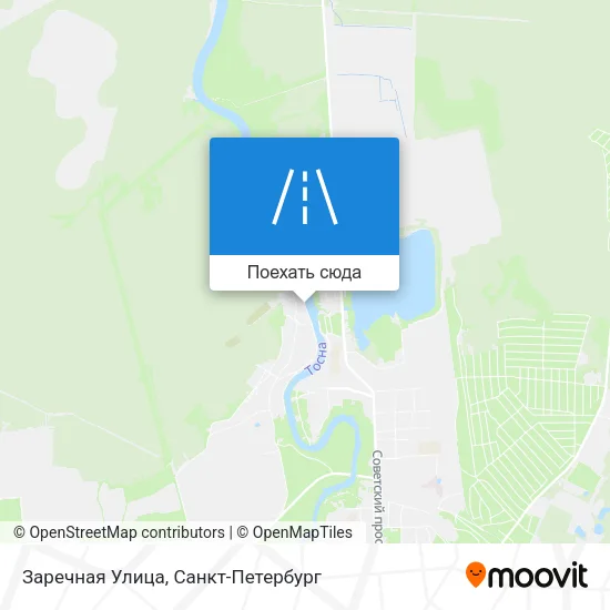 Карта Заречная Улица