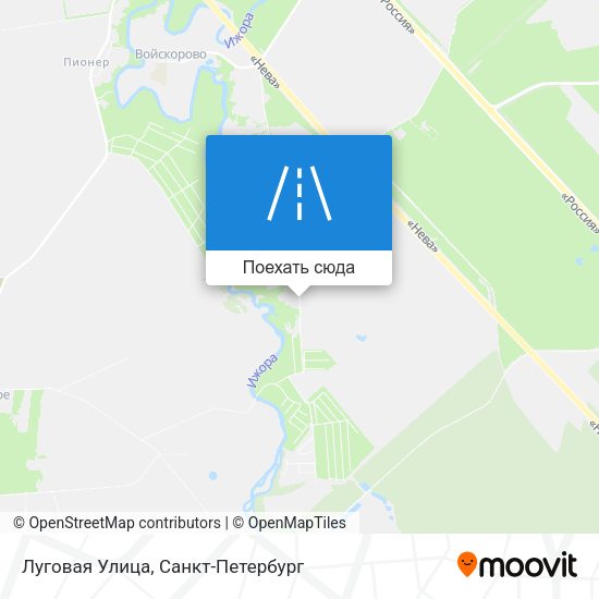 Карта Луговая Улица