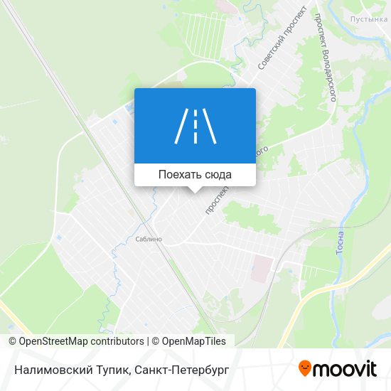 Карта Налимовский Тупик