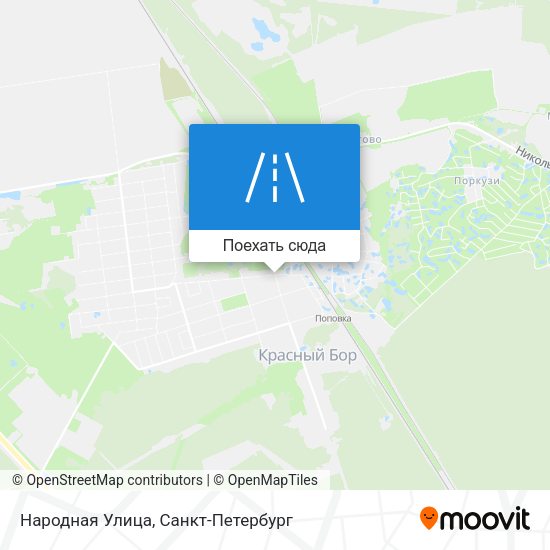 Карта Народная Улица