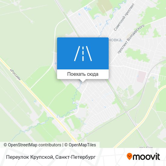 Карта Переулок Крупской