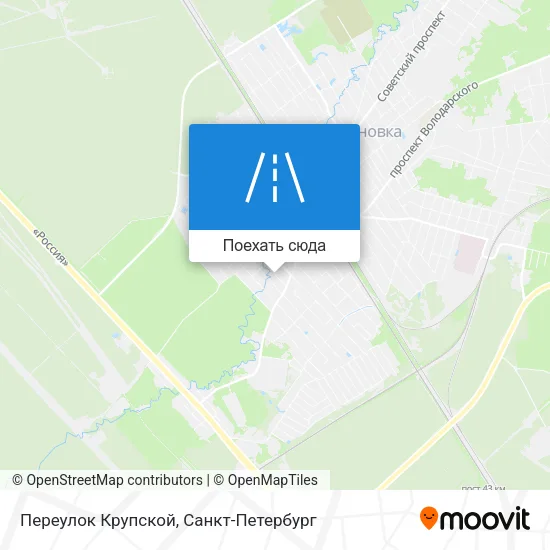 Карта Переулок Крупской