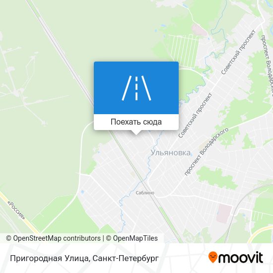 Карта Пригородная Улица