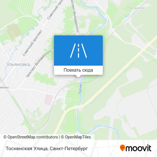 Карта Тосненская Улица