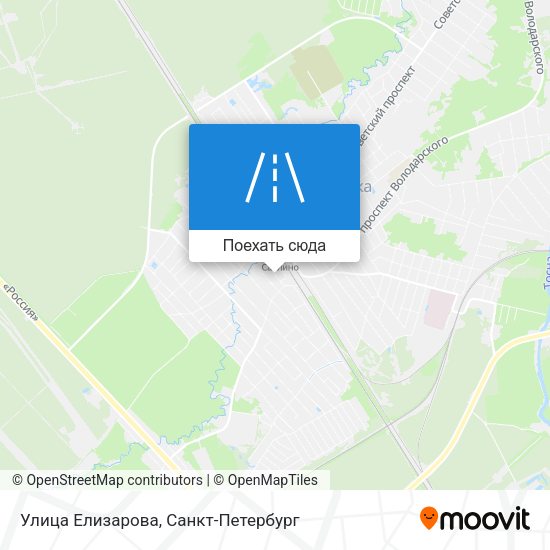 Карта Улица Елизарова
