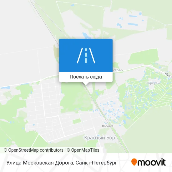 Карта Улица Московская Дорога