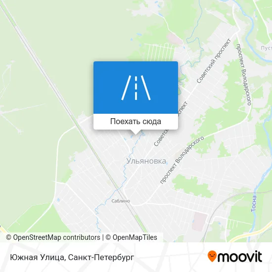 Карта Южная Улица