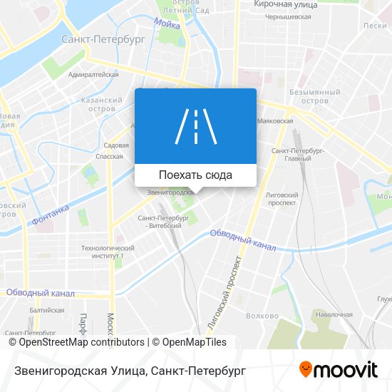 Метро звенигородская на карте