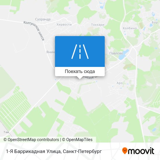 Карта 1-Я Баррикадная Улица